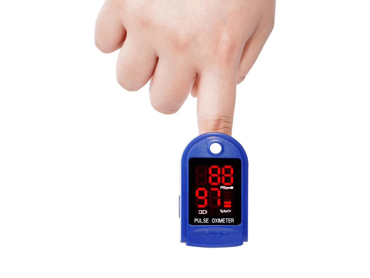 Contec CMS50DL Fingertip Pulse Oximeter, Blood Oxygen Saturation Monitor (SpO2) with Pulse Rate Measurements and Bar Graph, Digital LED Display, Blue Contec CMS50DL Fingertip Pulse Oximeter, Blood Oxygen Saturation Monitor (SpO2) with Pulse Rate Measurements and Bar Graph, Digital LED Display, Blue